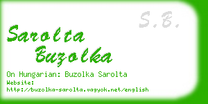 sarolta buzolka business card